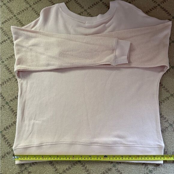 Rails light pink long sleeved crew neck crop sweatshirt with text details - L - Picture 8 of 11